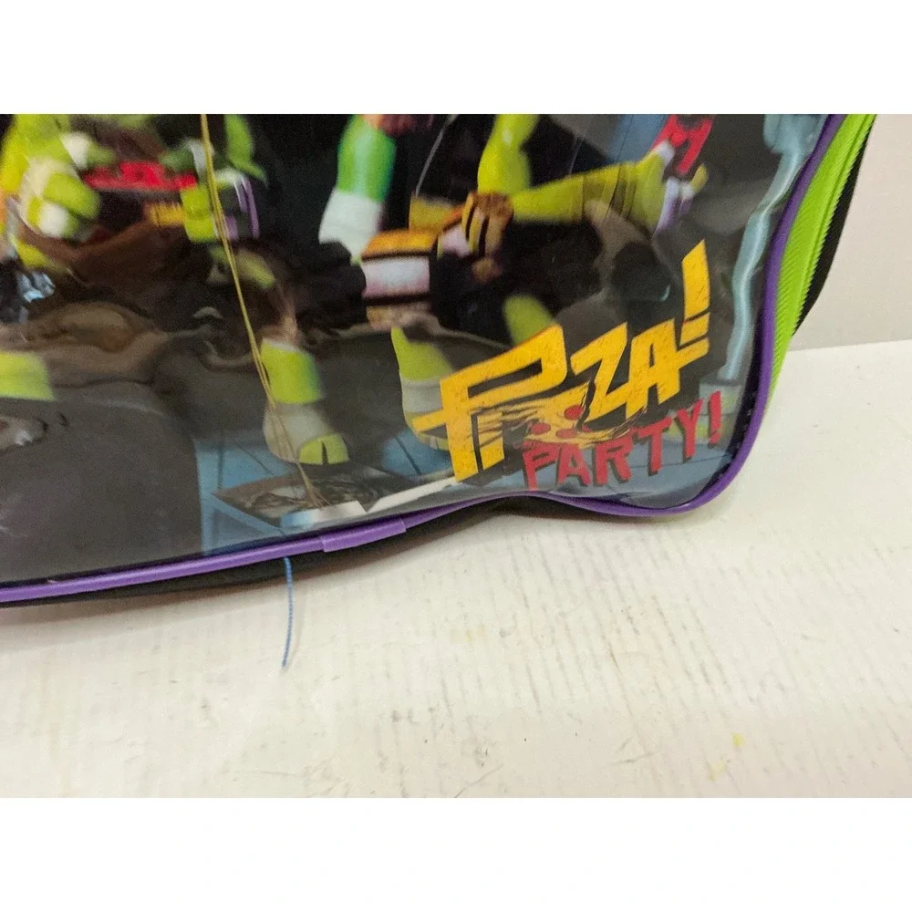 Nickelodeon TMNT Lunch Bag Pizza Party Graphic Insulated Black Green Kids OS